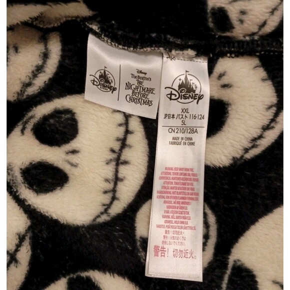 Disney Nightmare Before Christmas Jack Skellington Fleece Jacket Size XXL Zip-Up - Picture 10 of 13